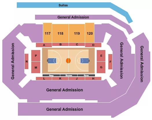 BASKETBALL INVITATIONAL Seating Map Seating Chart