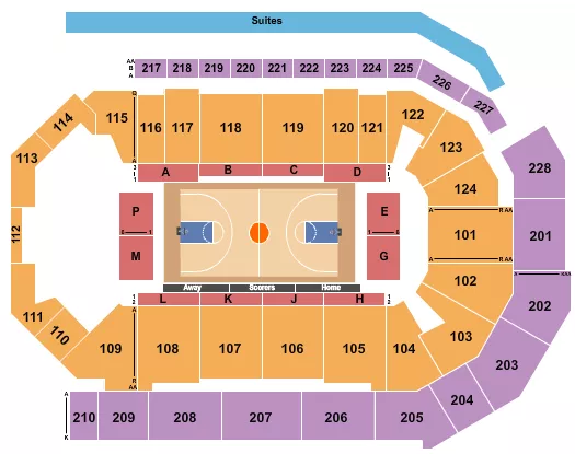 BASKETBALL Seating Map Seating Chart