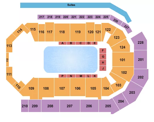 DISNEY ON ICE Seating Map Seating Chart