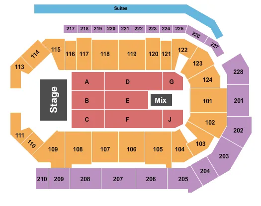 ENDSTAGE 2 Seating Map Seating Chart