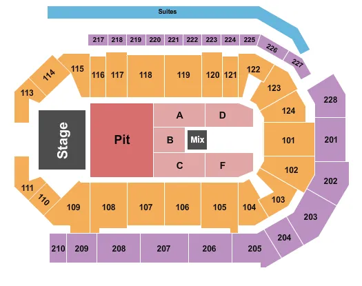 ENDSTAGE GA PIT 2 Seating Map Seating Chart