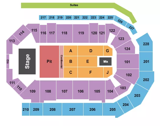 ENDSTAGE GA PIT CONT 2 Seating Map Seating Chart