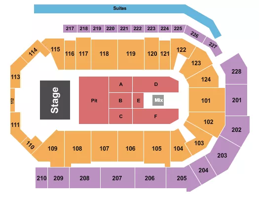 ENDSTAGE GA PIT 3 Seating Map Seating Chart