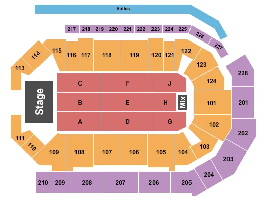 ENDSTAGE Seating Map Seating Chart