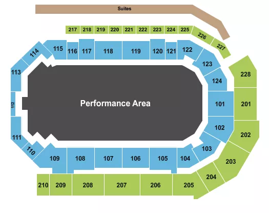 MONSTER JAM Seating Map Seating Chart