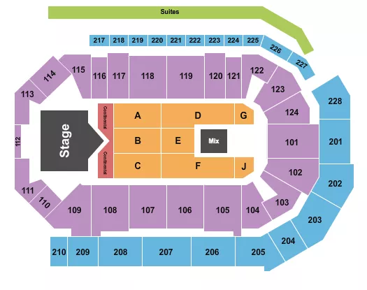 RASCAL FLATTS Seating Map Seating Chart