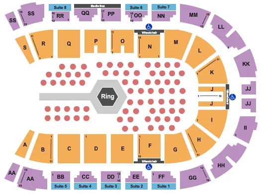 VISITLETHBRIDGECOM ARENA FIGHT NIGHT Seating Map Seating Chart