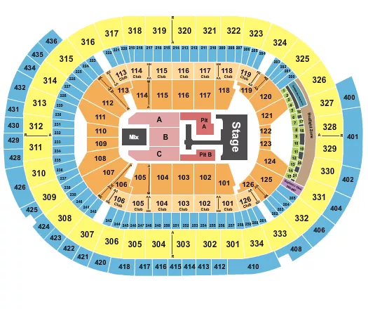 TEDDY SWIMS Seating Map Seating Chart