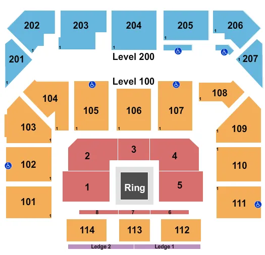 BOXING Seating Map Seating Chart