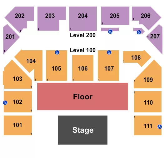 ENDSTAGE GA Seating Map Seating Chart