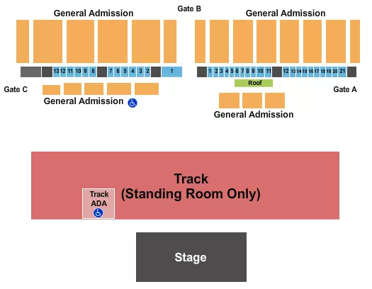 GA TRACK 2 Seating Map Seating Chart