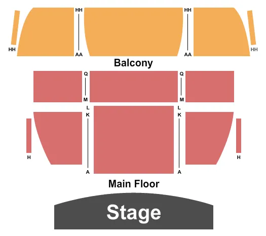 ESPLANADE ARTS HERITAGE CENTRE ENDSTAGE 2 Seating Map Seating Chart