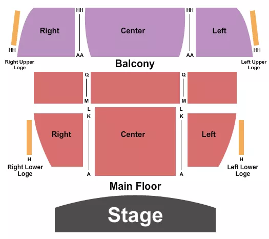 ESPLANADE ARTS HERITAGE CENTRE ENDSTAGE 3 Seating Map Seating Chart