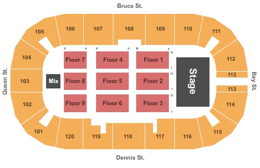 END STAGE Seating Map Seating Chart
