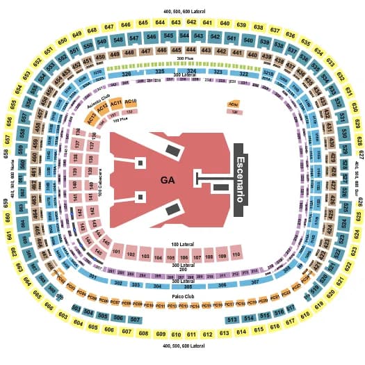 BAD BUNNY Seating Map Seating Chart