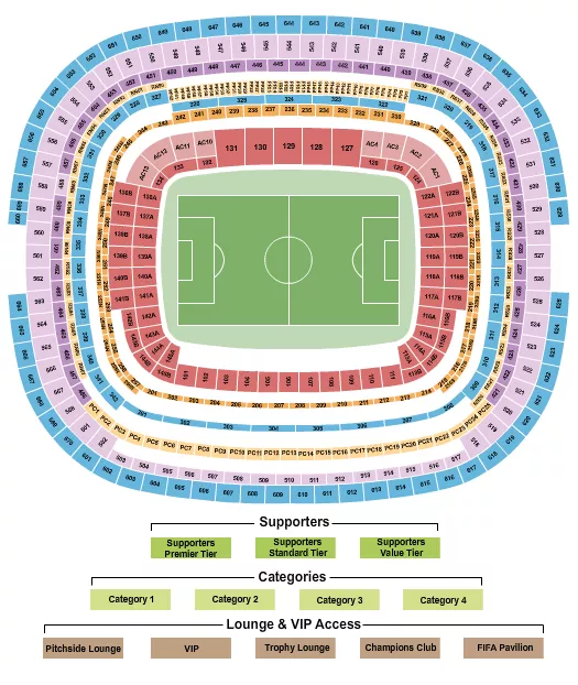 SOCCER WC CATEGORY 3 Seating Map Seating Chart