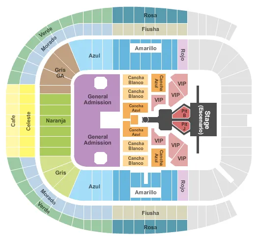 JUSTIN BIEBER Seating Map Seating Chart