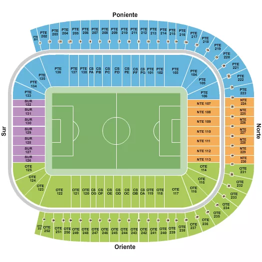 SOCCER Seating Map Seating Chart