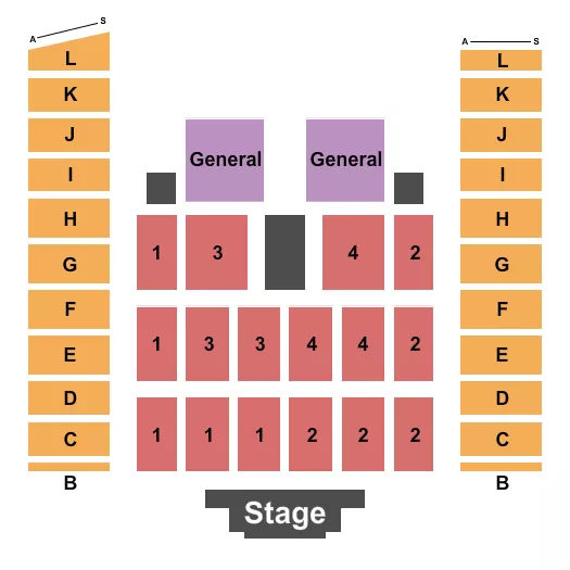 END STAGE Seating Map Seating Chart
