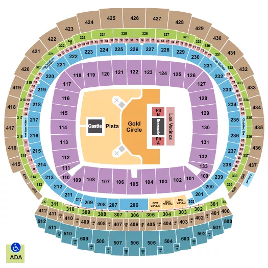 BAD BUNNY Seating Map Seating Chart