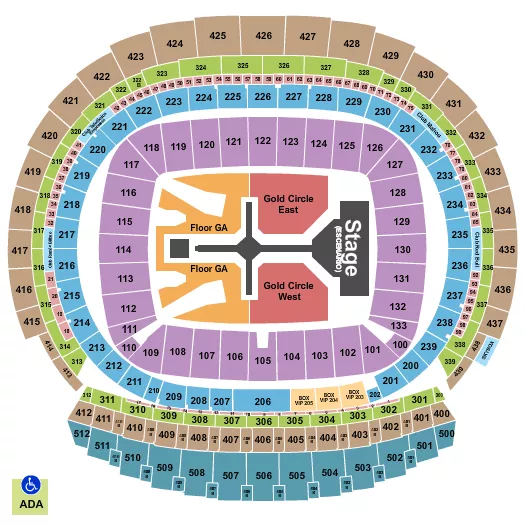 THE WEEKND Seating Map Seating Chart