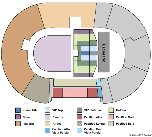 JUSTIN BIEBER Seating Map Seating Chart