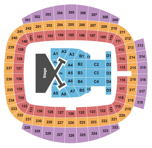 TAYLOR SWIFT Seating Map Seating Chart