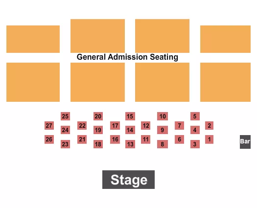 ENDSTAGE TABLES 2 Seating Map Seating Chart