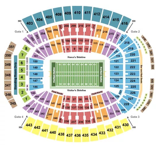 FOOTBALL Seating Map Seating Chart