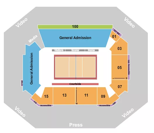 EXACTECH ARENA AT THE STEPHEN C OCONNELL CENTER VOLLEYBALL 2 Seating Map Seating Chart