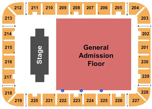 EXPLOREASHEVILLECOM ARENA AT HARRAHS CHEROKEE CENTER GHOST Seating Map Seating Chart