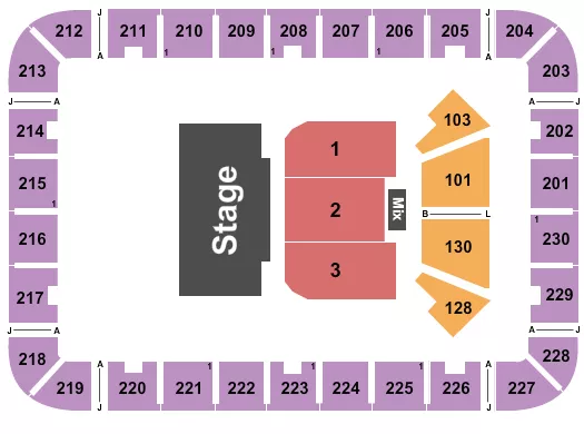 EXPLOREASHEVILLECOM ARENA AT HARRAHS CHEROKEE CENTER MANNHEIM STEAMROLLER Seating Map Seating Chart