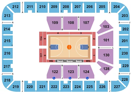 EXPLOREASHEVILLECOM ARENA AT HARRAHS CHEROKEE CENTER HARLEM GLOBETROTTERS Seating Map Seating Chart