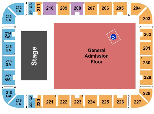 EXPLOREASHEVILLECOM ARENA AT HARRAHS CHEROKEE CENTER CHRISTMAS JAM Seating Map Seating Chart