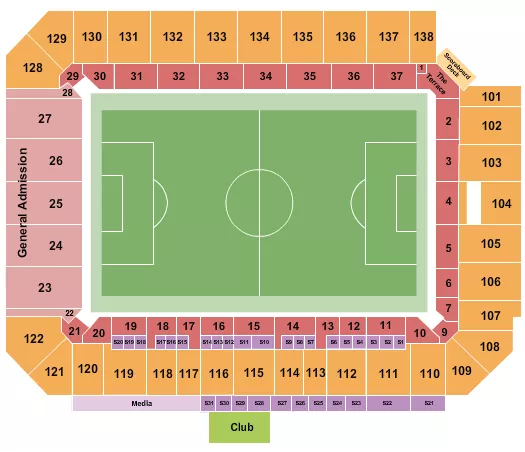 INTERCO STADIUM CLUB WORLD CUP Seating Map Seating Chart
