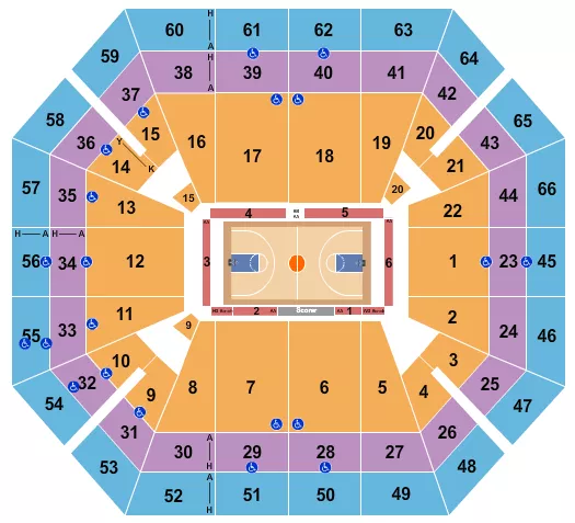 BASKETBALL GLOBETROTTERS Seating Map Seating Chart