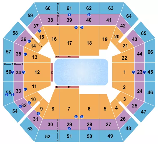 DISNEY ON ICE 1 Seating Map Seating Chart