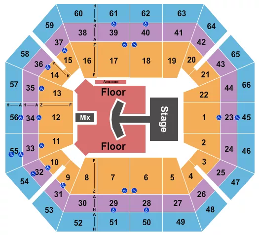 THE LUMINEERS Seating Map Seating Chart