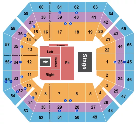 ZACH TOP Seating Map Seating Chart