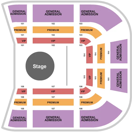 NUCLEAR CIRCUS Seating Map Seating Chart