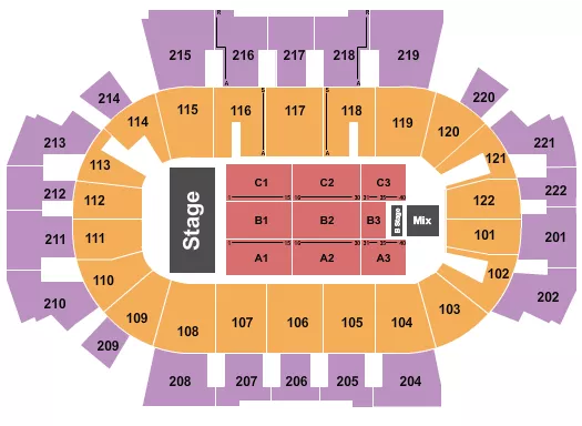 SUGARLAND Seating Map Seating Chart