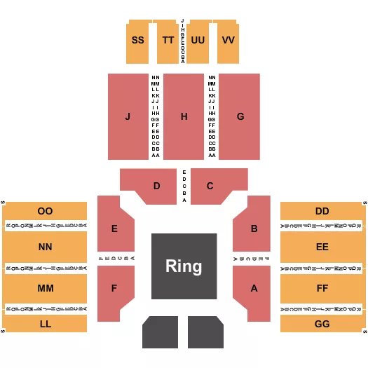 FANTASY SPRINGS RESORT CASINO BOXING 2 Seating Map Seating Chart