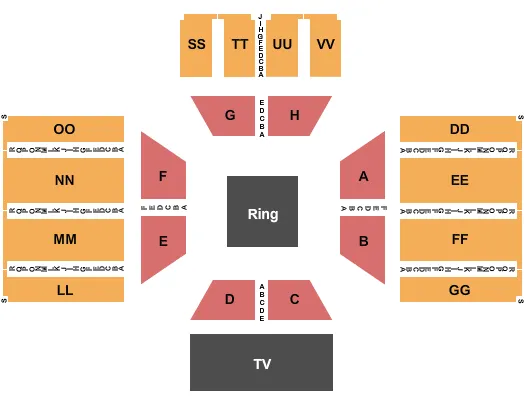 FANTASY SPRINGS RESORT CASINO BOXING Seating Map Seating Chart
