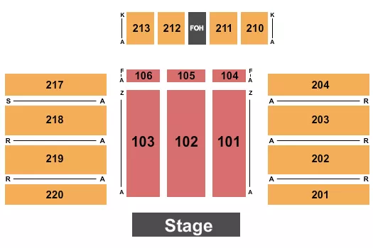 FANTASY SPRINGS RESORT CASINO ENDSTAGE 5 Seating Map Seating Chart