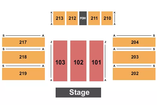 FANTASY SPRINGS RESORT CASINO ENDSTAGE W ELEVATED SEATING 2 Seating Map Seating Chart