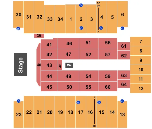 ENDSTAGE 2 Seating Map Seating Chart
