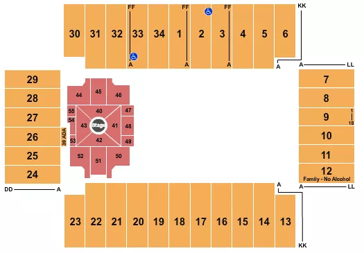 NATE BARGATZE Seating Map Seating Chart