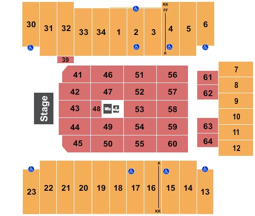 PENTATONIX Seating Map Seating Chart