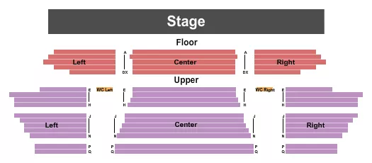 FARMINGTON CIVIC CENTER MO END STAGE Seating Map Seating Chart