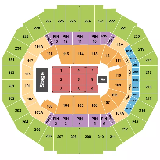 ENDSTAGE 3 Seating Map Seating Chart